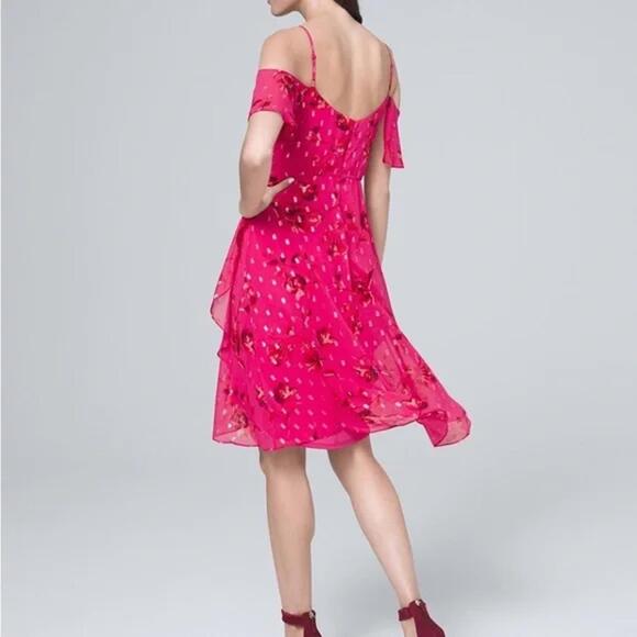 White House Black Market Cold-Shoulder Ruffle Dress -‎ NWT - Picture 3 of 5